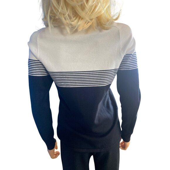 Krimson Klover Slopeside Turtleneck SKI Sweater W's M Black White Apres - Picture 14 of 16